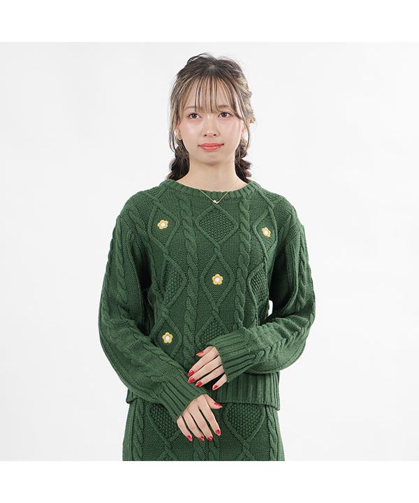 世界的に マリークワント MARY 【セットアップ対応商品】ケーブル QUANT ニット+セーター
