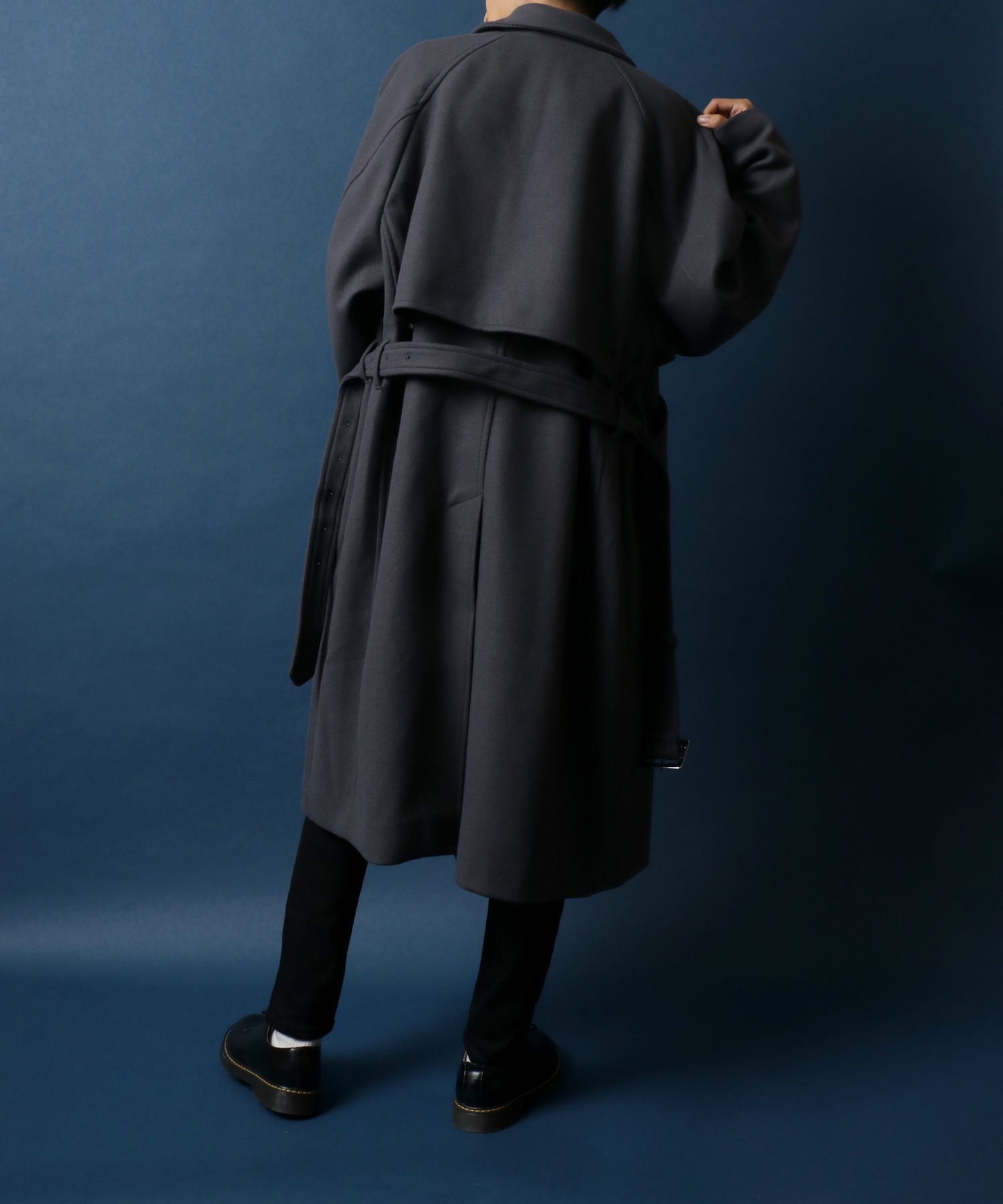 クーポン】【ANPAS】Melton Oversize Trench Coat Coat/ANPAS メルトン