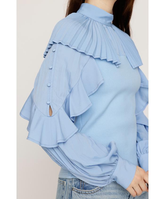 セール】FRILL SLEEVES DOCKING トップス(505802853) | スライ