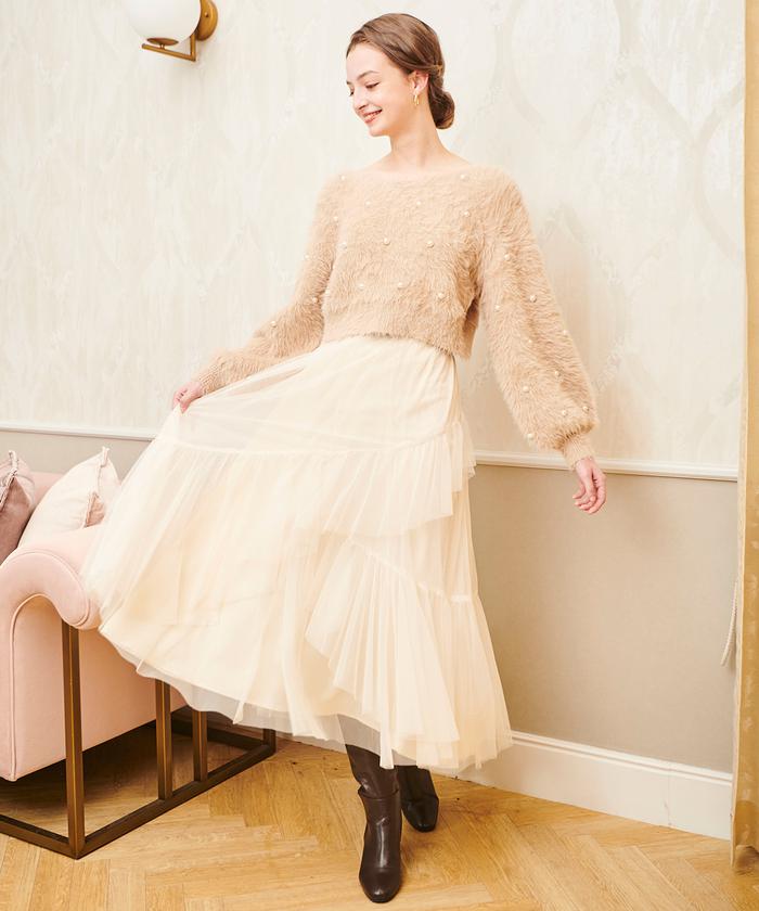 セール】チュールイレヘムスカート(505802893) | AND COUTURE