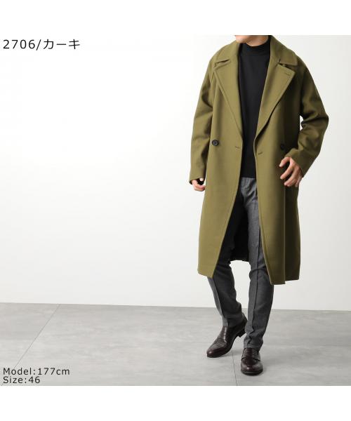セール】HEVO ベルテッドコート BRINDISI E725 ウール ダブル セール】HEVO ベルテッドコート BRINDISI E725 ウール ダブル
