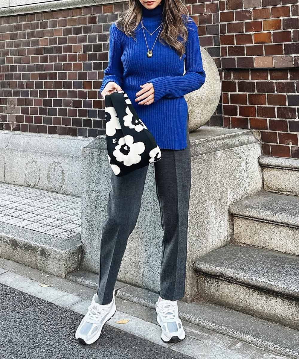esutoreja☆ハイネックリブニットセットアップ ベージュ