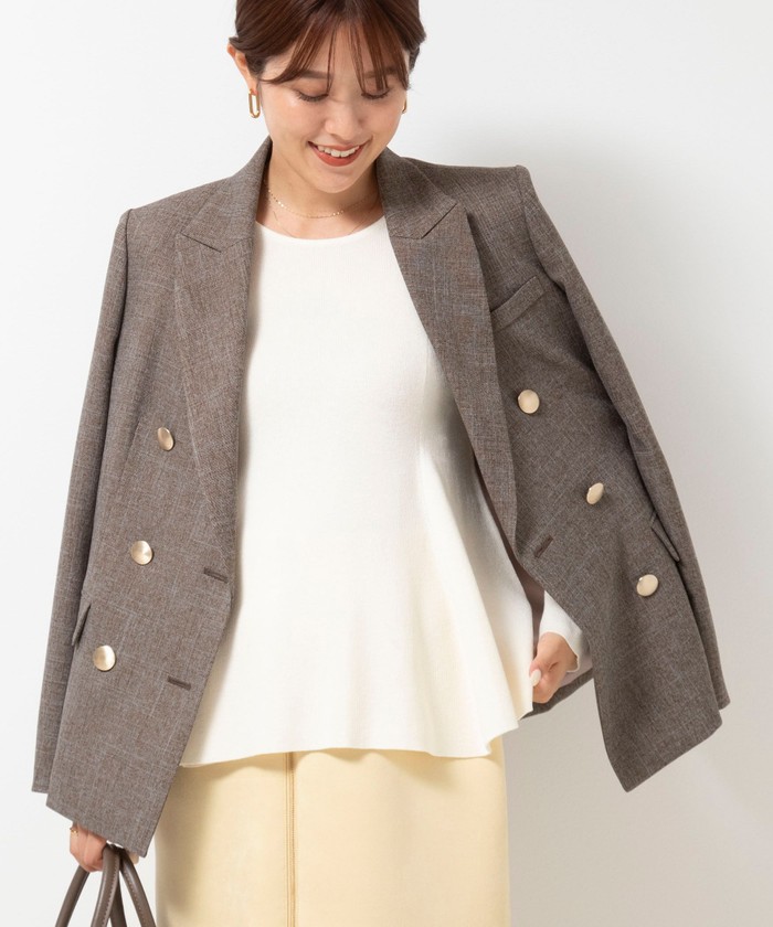 NOLLEYS ウォッシャブルサージ シャークダブルジャケット セール】ウォッシャブルサージ シャークダブルジャケット