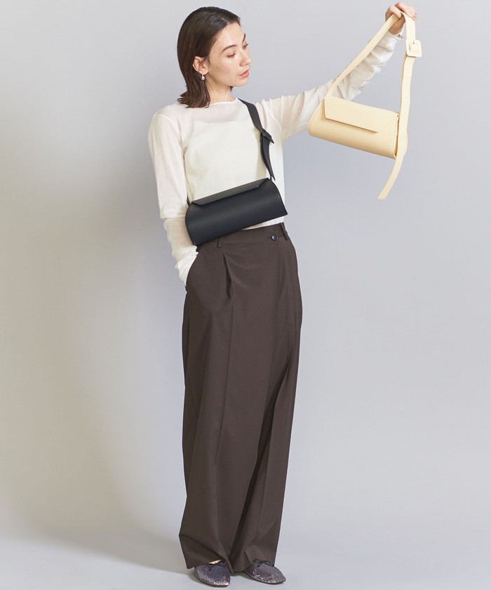 ロングフラップ ワイドベルト ショルダーバッグ －2WAY