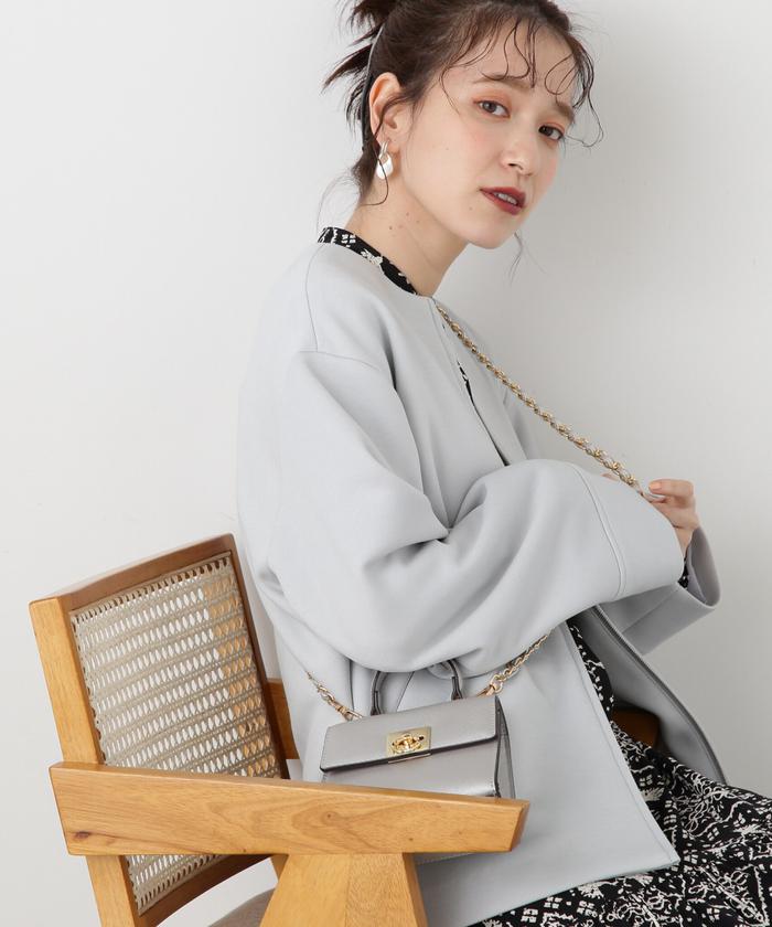 JOURNAL STANDARD ゴブランペーズリーノーカラーブルゾン エアーノーカラーブルゾン/ブラック | Factelier (ファクトリエ)
