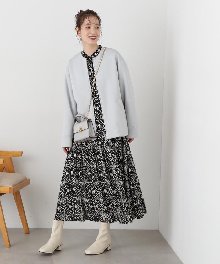 春☆未使用品⭐︎Nナチュラルビューティーベーシック　ノーカラーダンボールブルゾン Amazon | [エヌ ナチュラルビューティーベーシック] ノーカラー