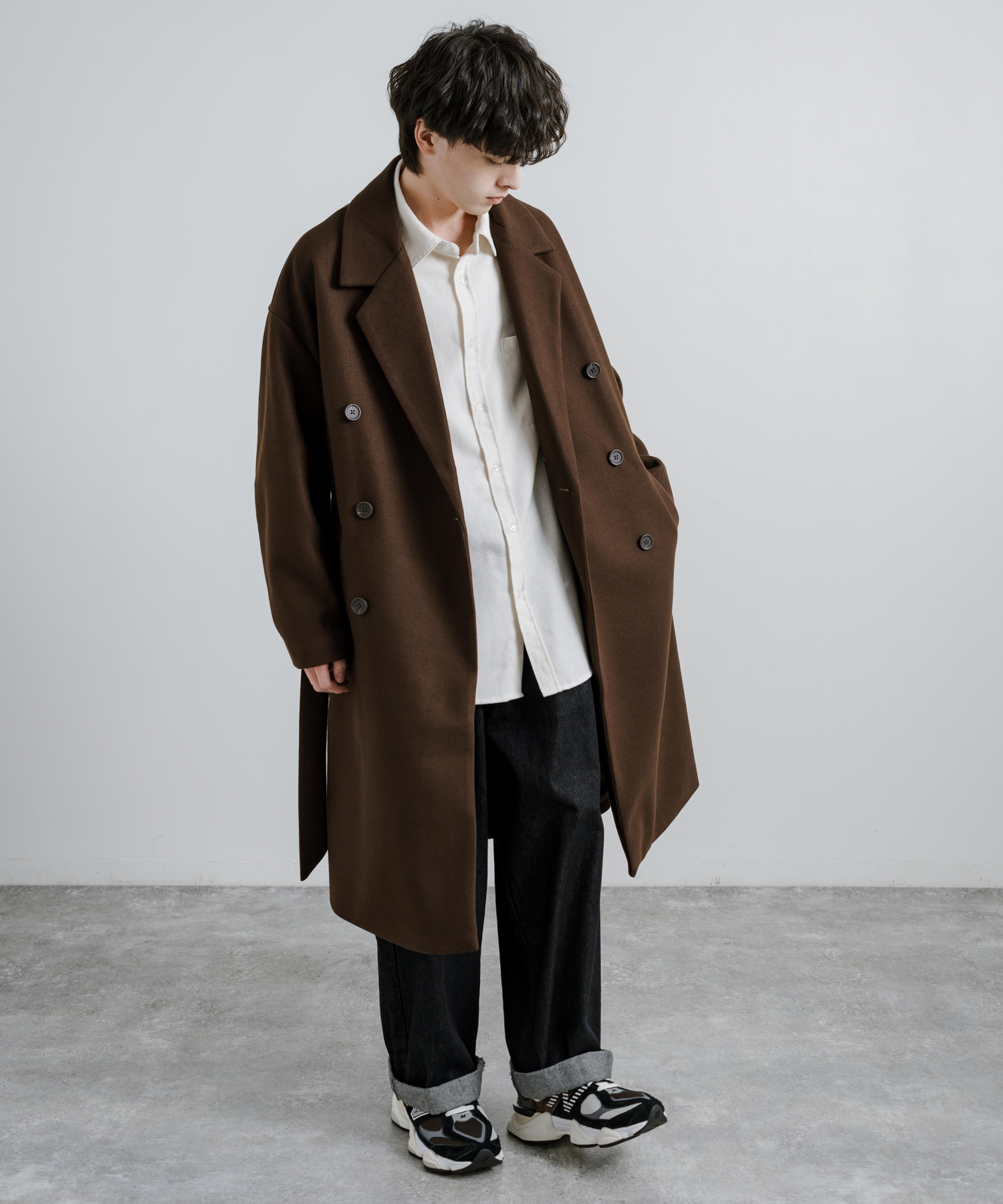 ラルフローレン ダブルボタン チェック チェスターコート ロング レディース M ラルフローレン ダブルボタン チェック チェスターコート ロング