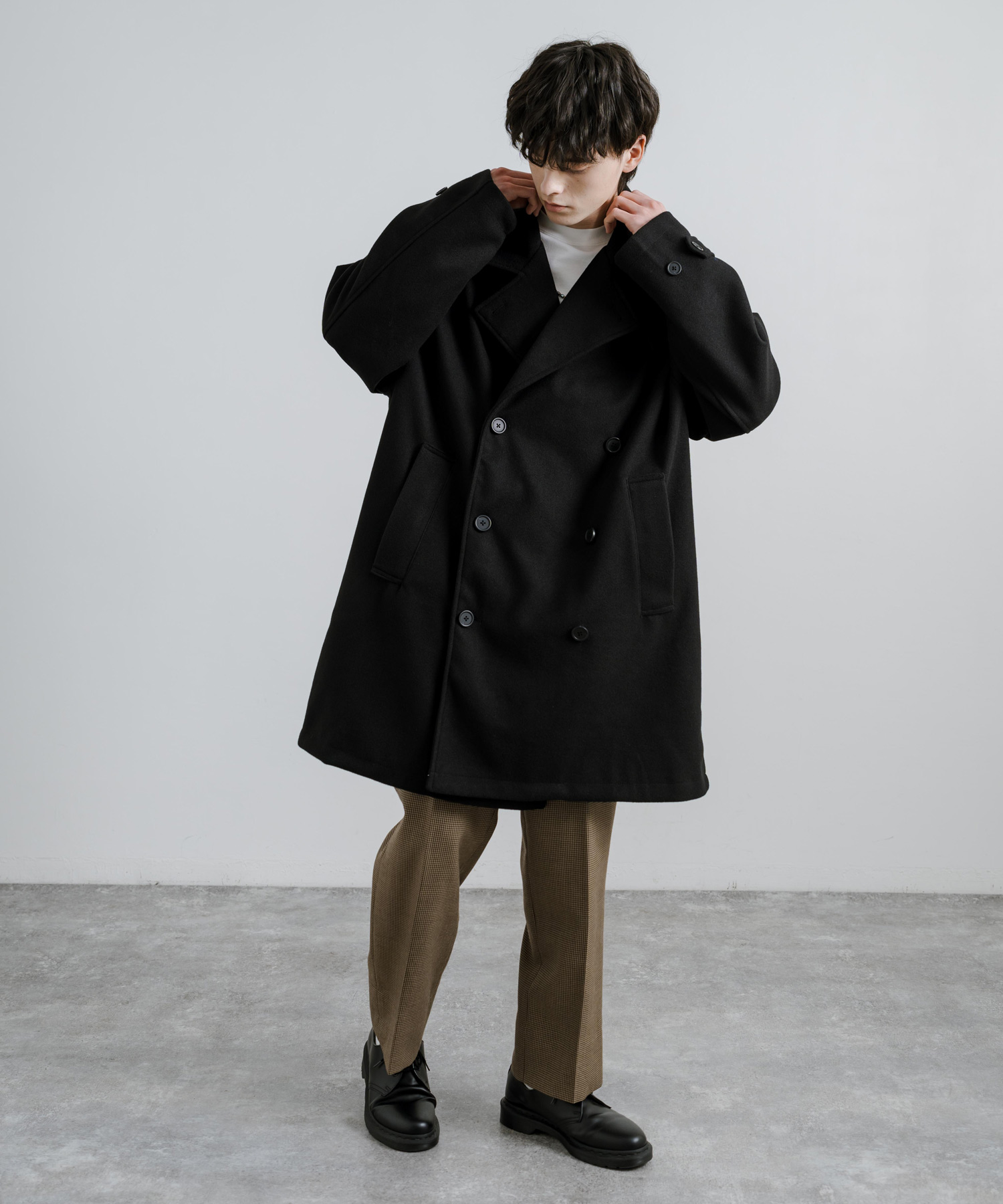 ハーフオーバートレンチコート(S BEIGE): アウターanuans