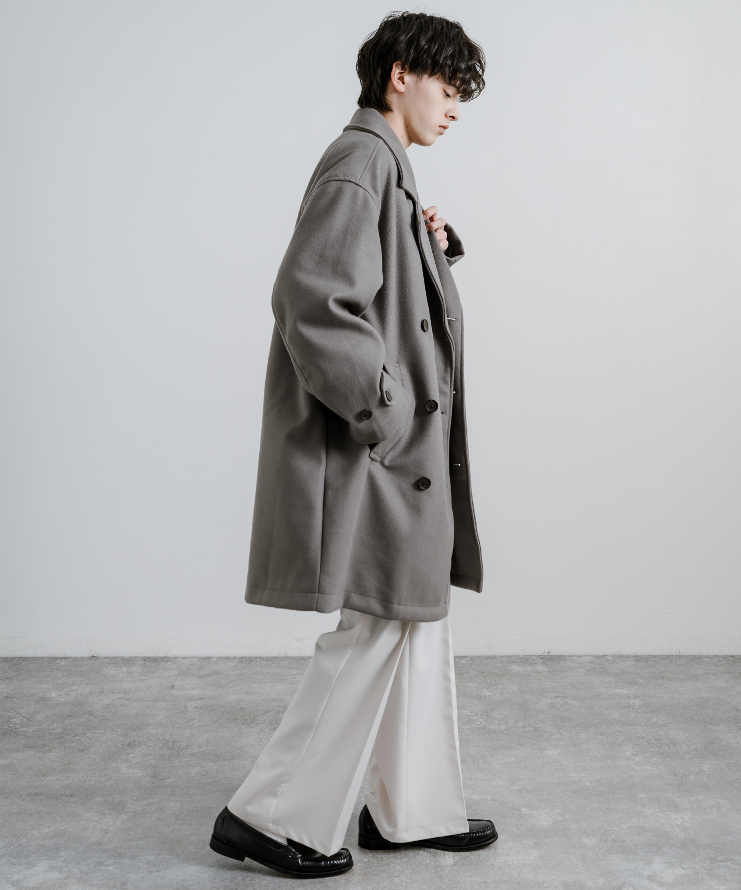 ロッキーモンロー Rocky Monroe トレンチコート ハーフ メンズ