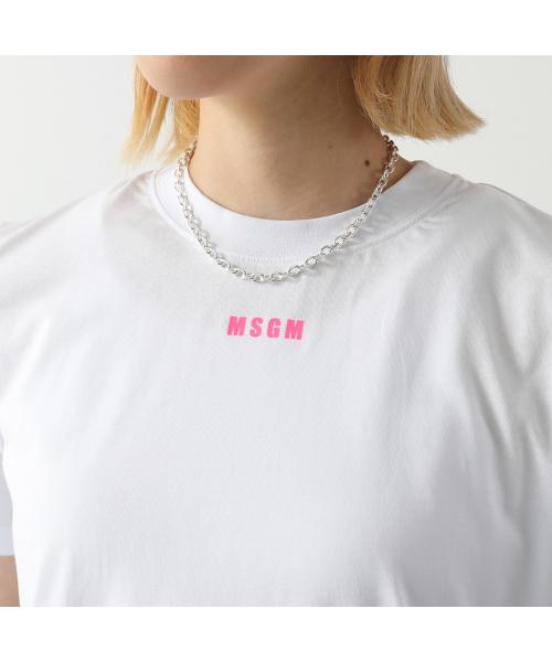 MSGM MDM100 半袖 Tシャツ カットソー 丸首 ちびロゴ エムエスジーエム MSGM MSGM MDM100 半袖 Tシャツ カットソー