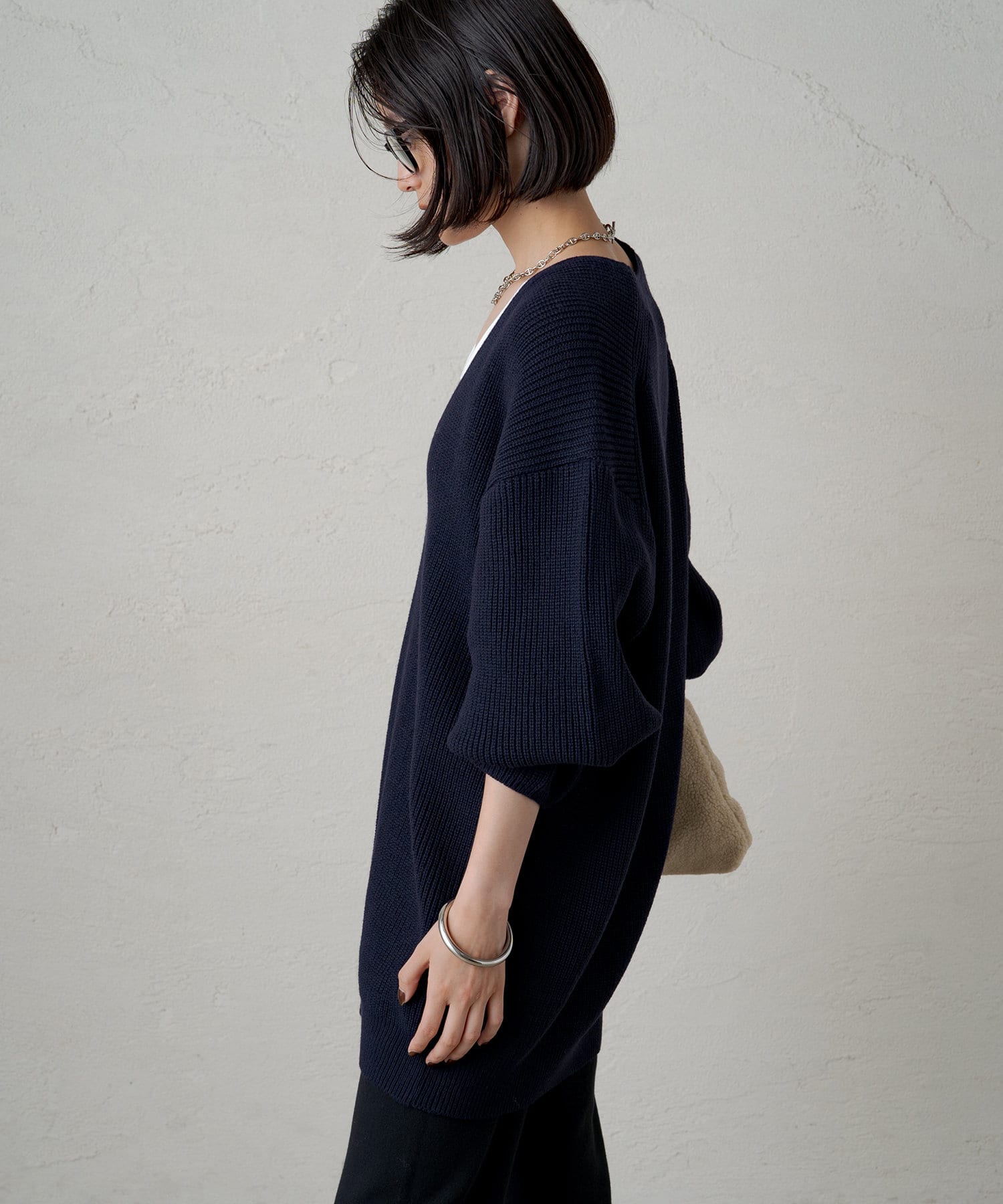 セール65%OFF】【Loungedress】深Vチュニックニット(505798456