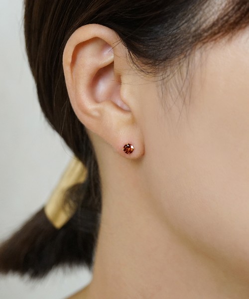 テイクアップ TAKE－UP [ セカンドピアス] K18 ガーネットピアス