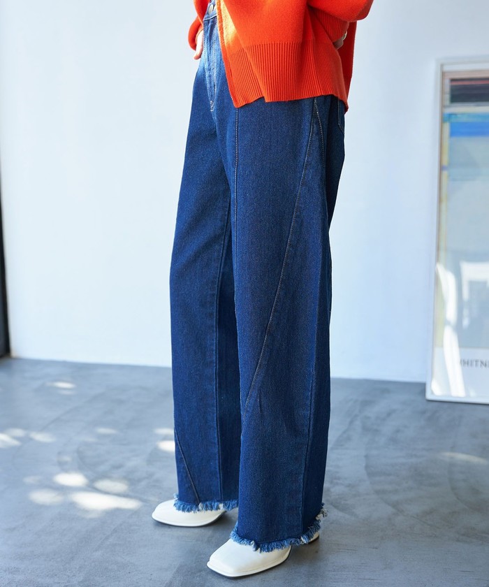 Ferragamo デニムパンプス 青 5cmヒール