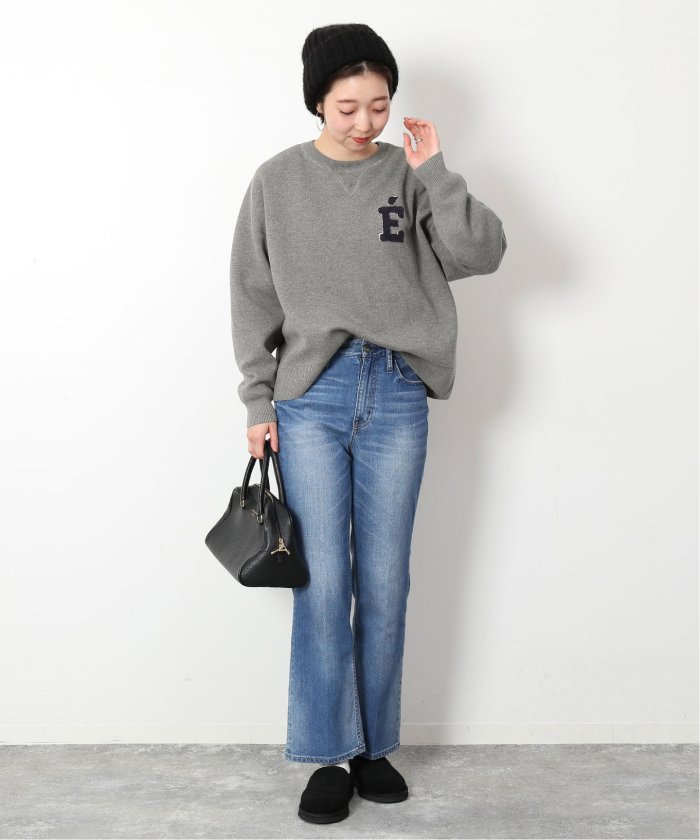 今季！スローブイエナ　サガラ刺繍スウェットライクニット　ベージュ サガラ刺繍スウェットライクニット(505813002) | スローブ
