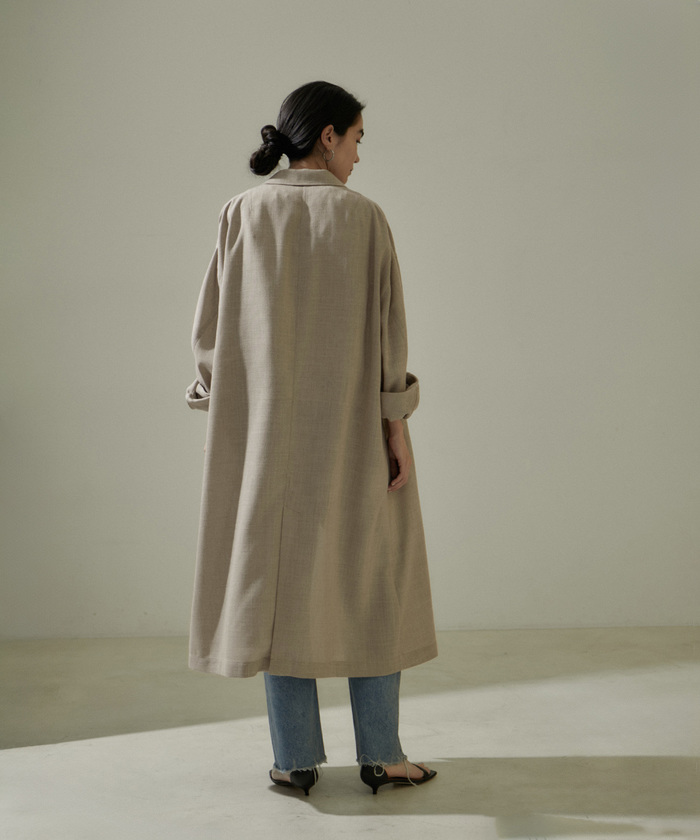 セール】[24SS]リネンライクガウンコート【セットアップ対応