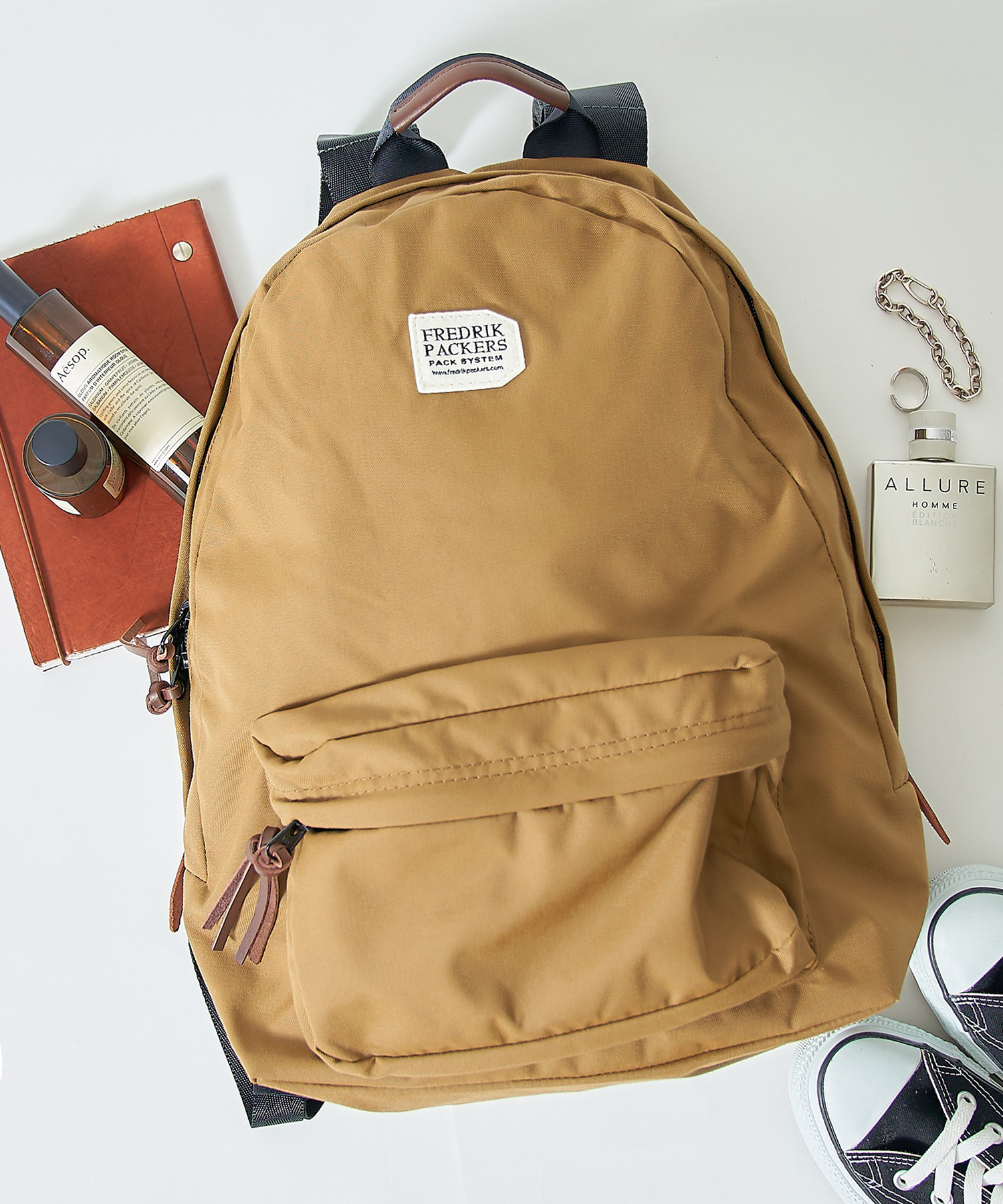 美品 FREDRIK PACKERS リュックバックパック ベージュ セール】フレドリックパッカーズ FREDRIK PACKERS A4収納可 500D