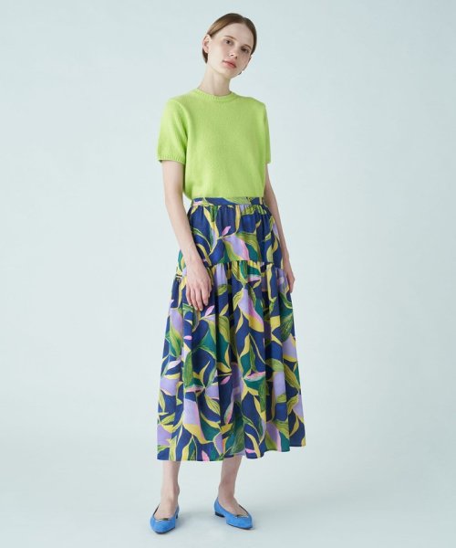 セール 40%OFF】リリープリント ティアードロングスカート(505813129 