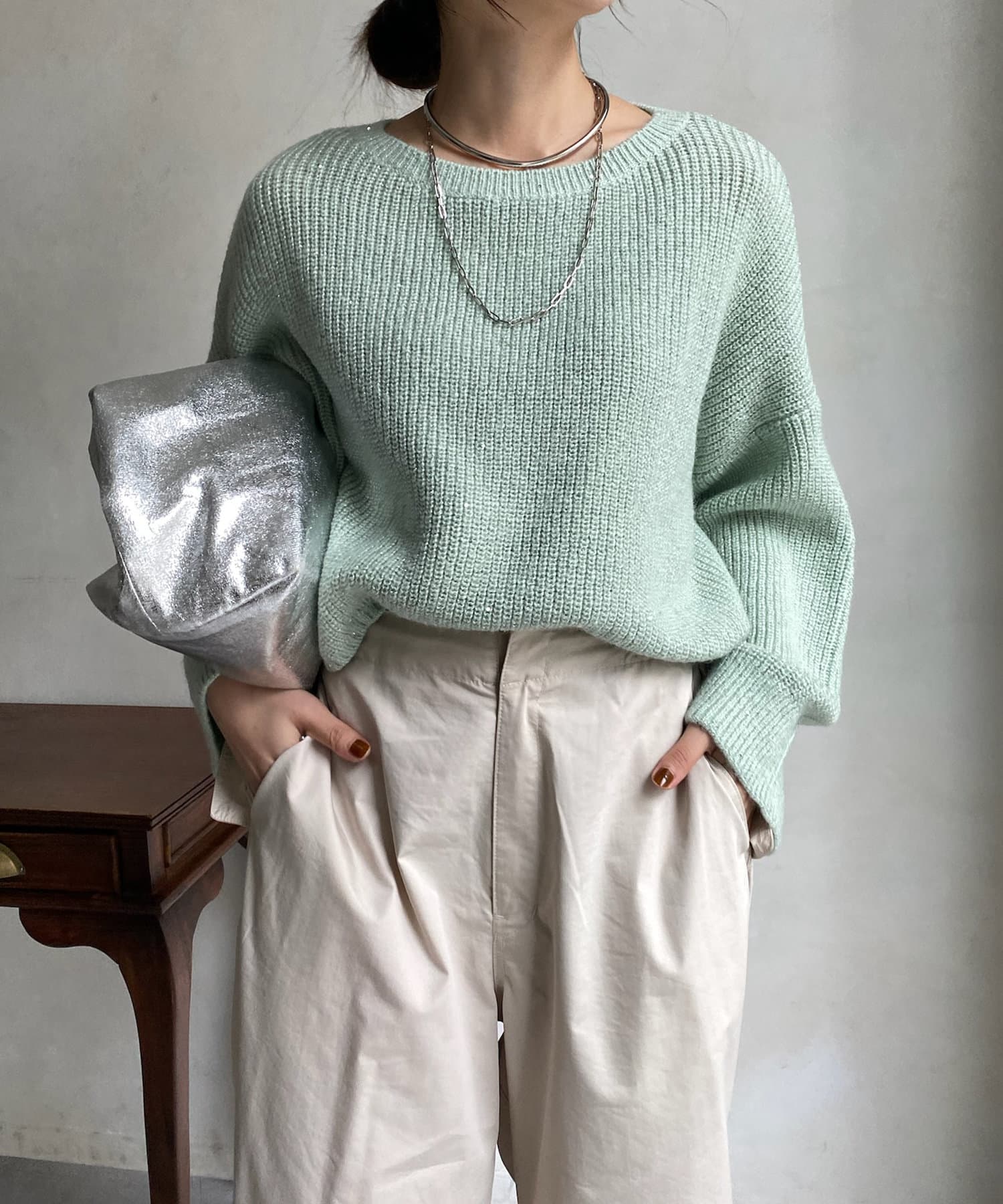 セール 65%OFF】【DouDou】スパンコールショート丈プルオーバー