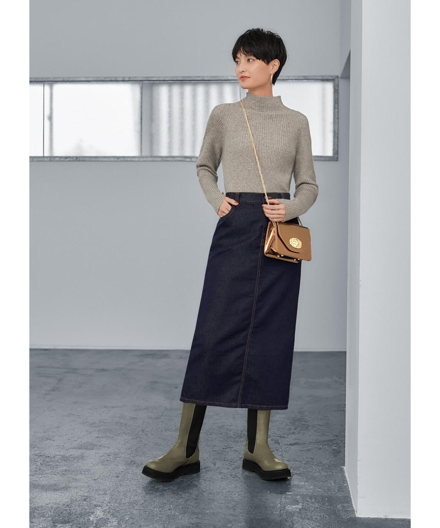 新作*PRADA* デニムミディスカート ストレートペンシル スタイルデリ STYLE DELI デニム生地ペンシルスカート(505814759
