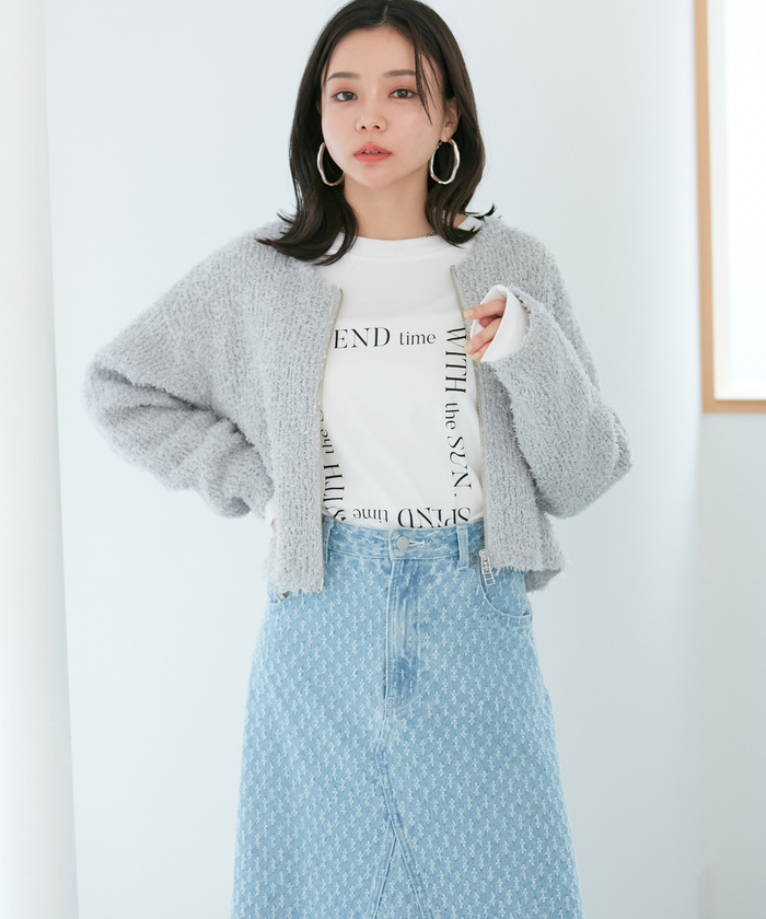 セール 40%OFF】リボンヤーンジップカーディガン(505814918