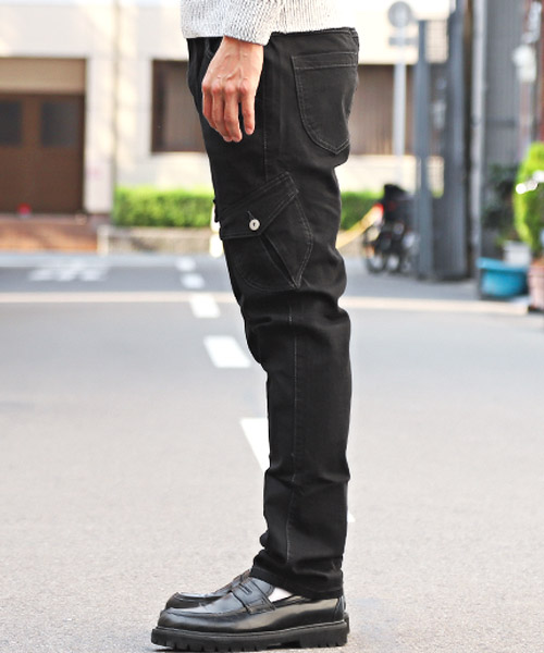 ☆【新品タグ付】CAROUSE LAMBRA／デニムパンツ／ゴム付／LT.BL