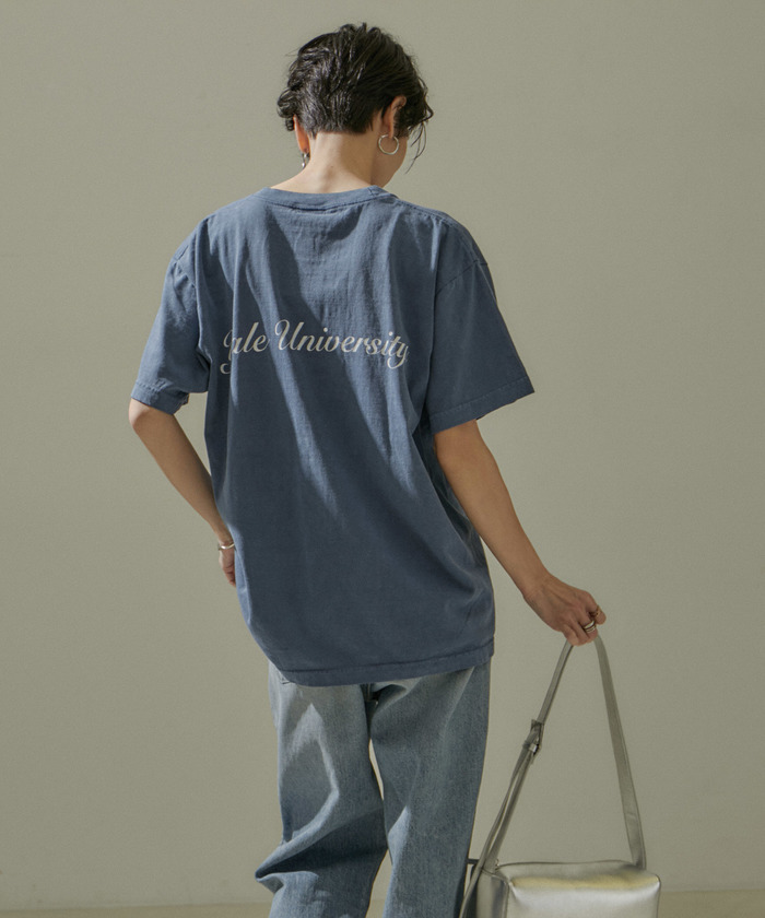 GOOD ROCK SPEED】別注YALEロゴプリントカレッジTシャツ