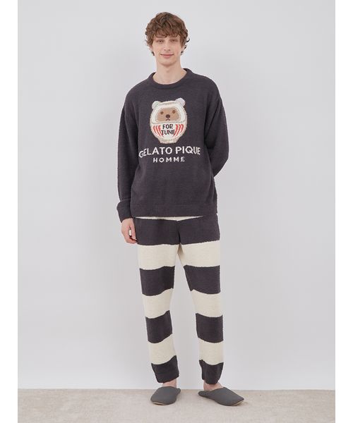 男女兼用 クーポン】【HOMME】ベビモコベアダルマプルオーバー(505816718 トップス