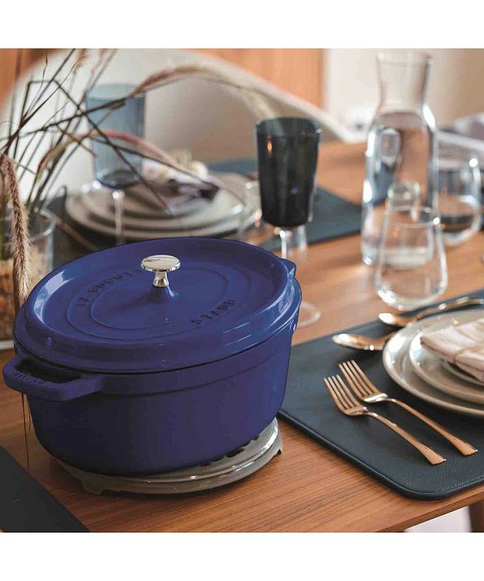 STAUB 鋳鉄オーバル鍋 黒 23cm（ストウブ 鋳物ホーロー鍋 ピコ