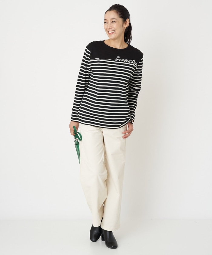 セール 60%OFF】[日本製]ポンチボーダーカットソー(505818117