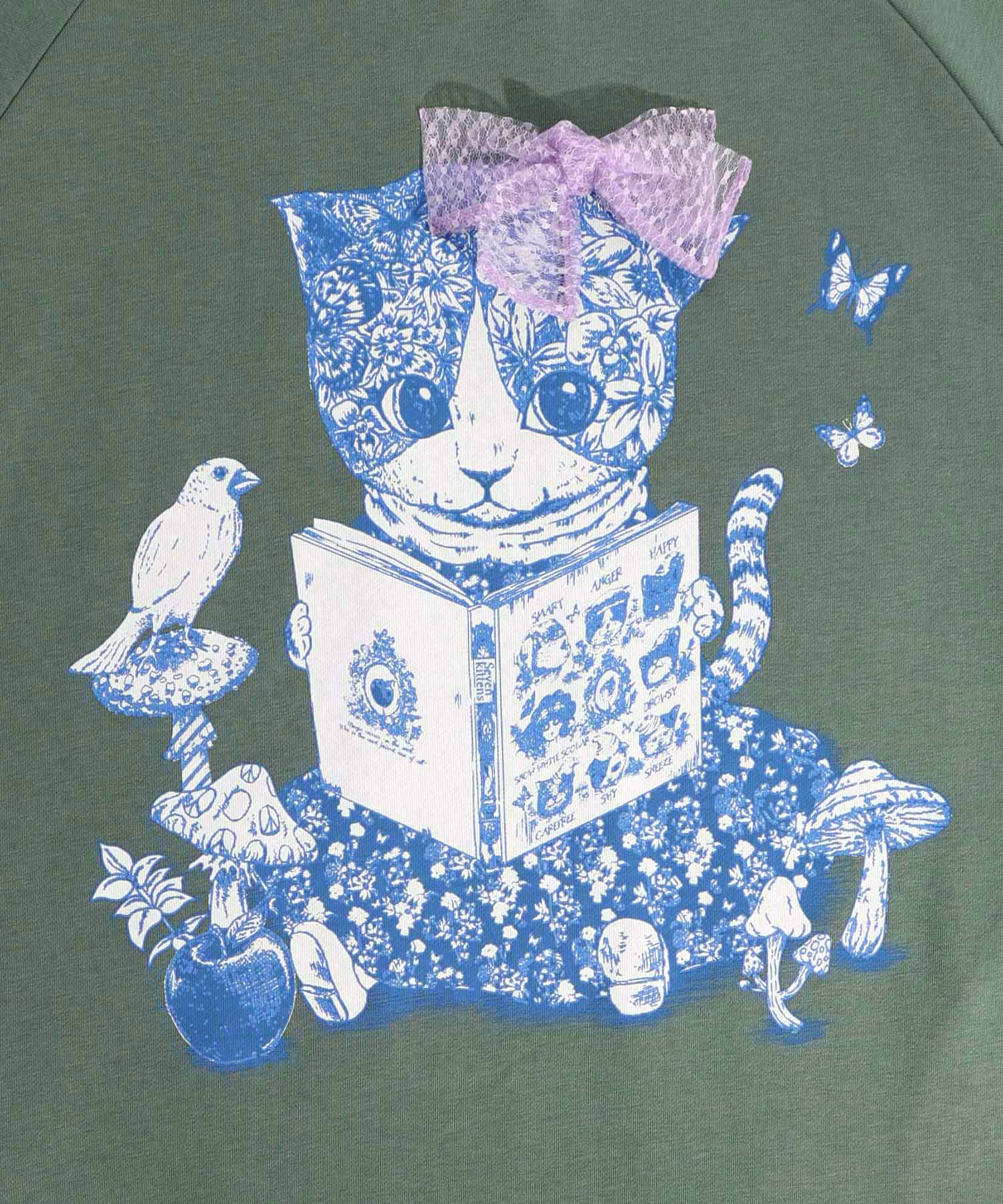 セール】7匹の子猫の絵本を読む ネコちゃん柄ワンピース