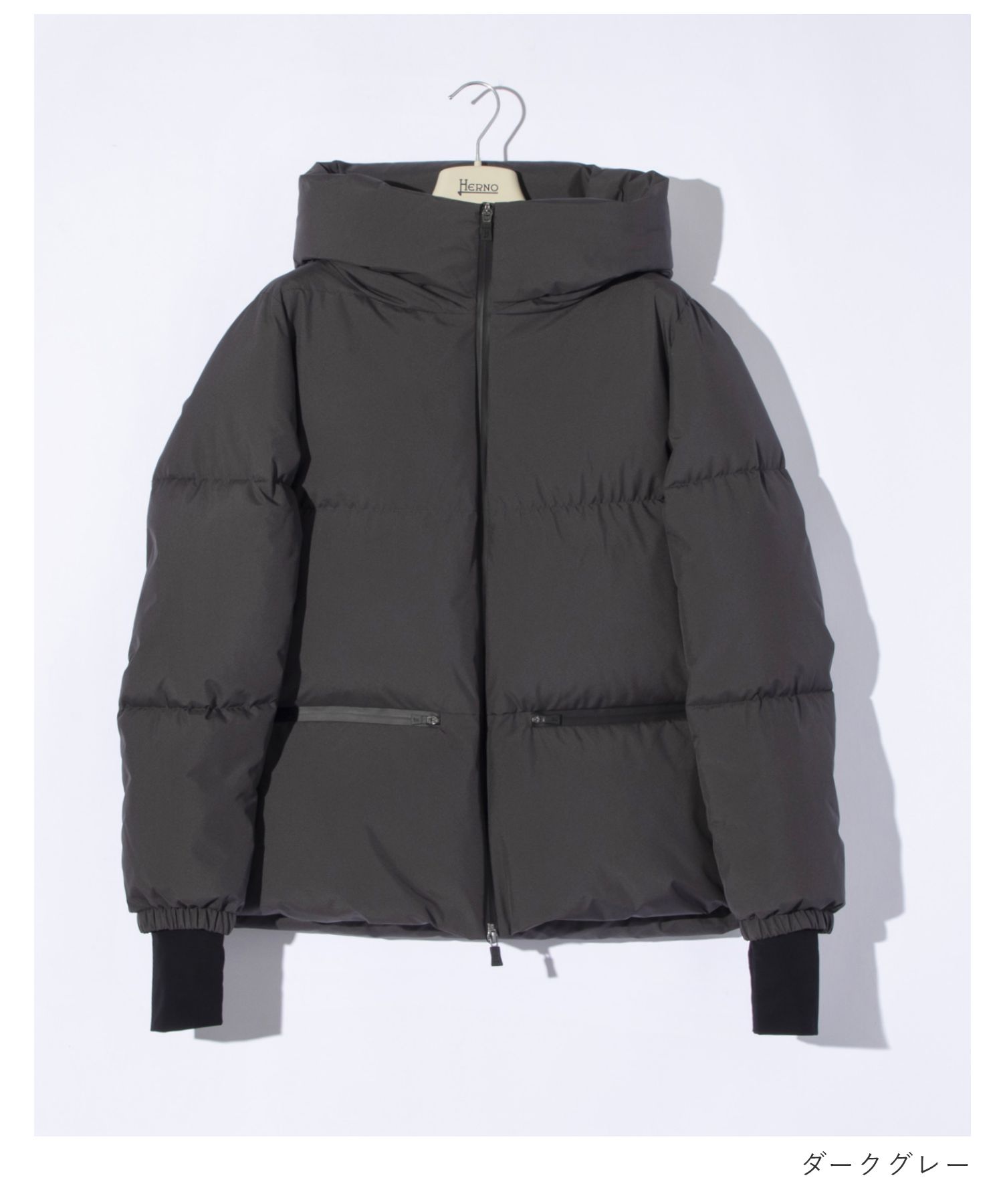 【HERNO】アメリア ダウンジャケット ダークグレー セール】HERNO A-SHAPE AMELIA DOWN JACKET ヘルノ Aライン
