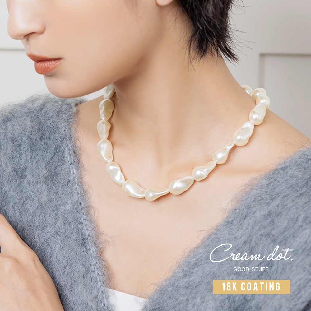クリームドット Cream dot. 存在感抜群バロックパール風大ぶり