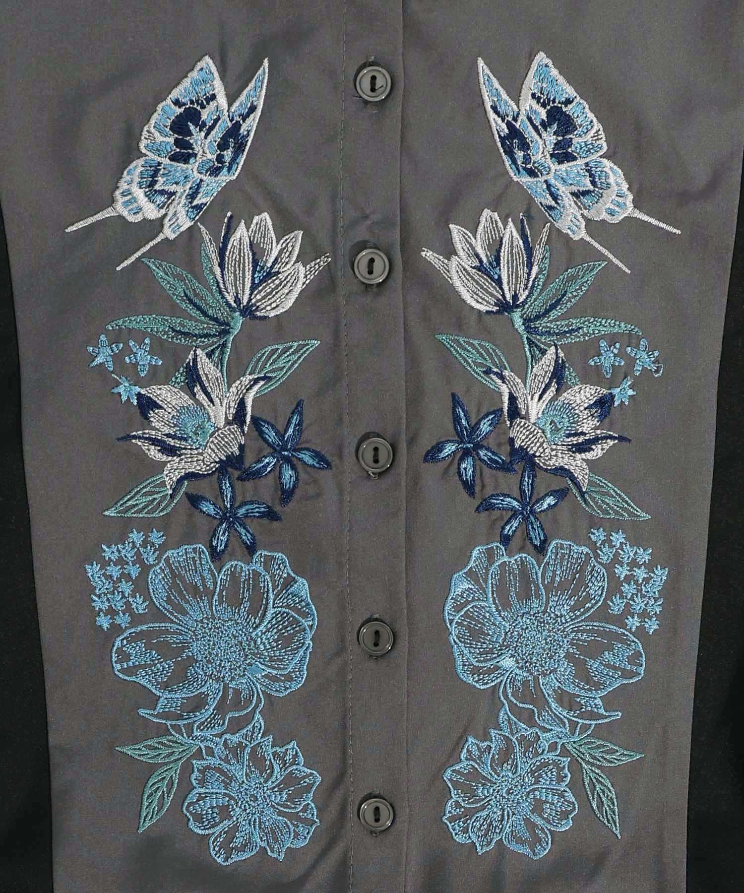 クーポン】【セール 30%OFF】スカラー ScoLar 花蝶刺繍レトロ