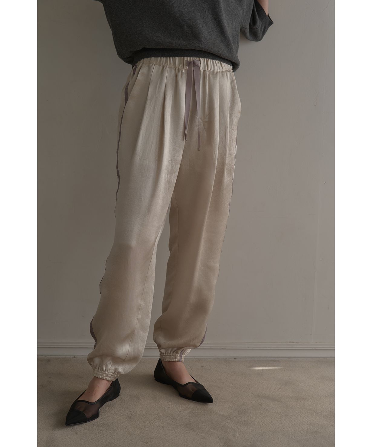 SIDE LINE SPORTS SATIN PANTS(505822103) | マノフ(MANOF) - d