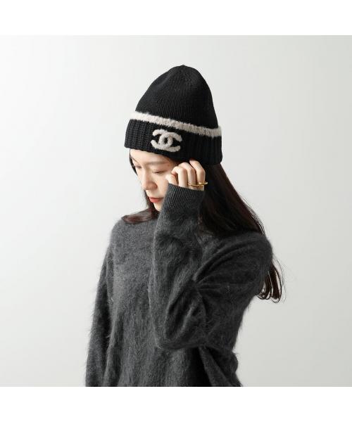 CHANEL ニット帽 AA9514 B14325 カシミヤ ウール CCロゴ CHANEL ニット帽 AA9514 B14325 カシミヤ ウール CCロゴ