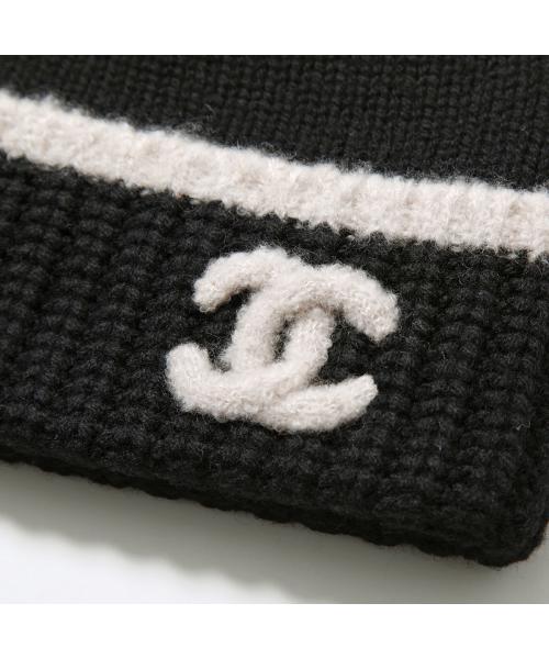 CHANEL ニット帽 AA9514 B14325 カシミヤ ウール CCロゴ CHANEL ニット帽 AA9514 B14325 カシミヤ ウール CCロゴ