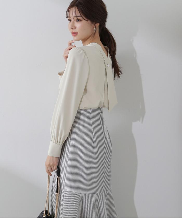 セール 30%OFF】スプリング2Wayボウタイブラウス(505814446 セール 30%OFF】スプリング2Wayボウタイブラウス(505814446
