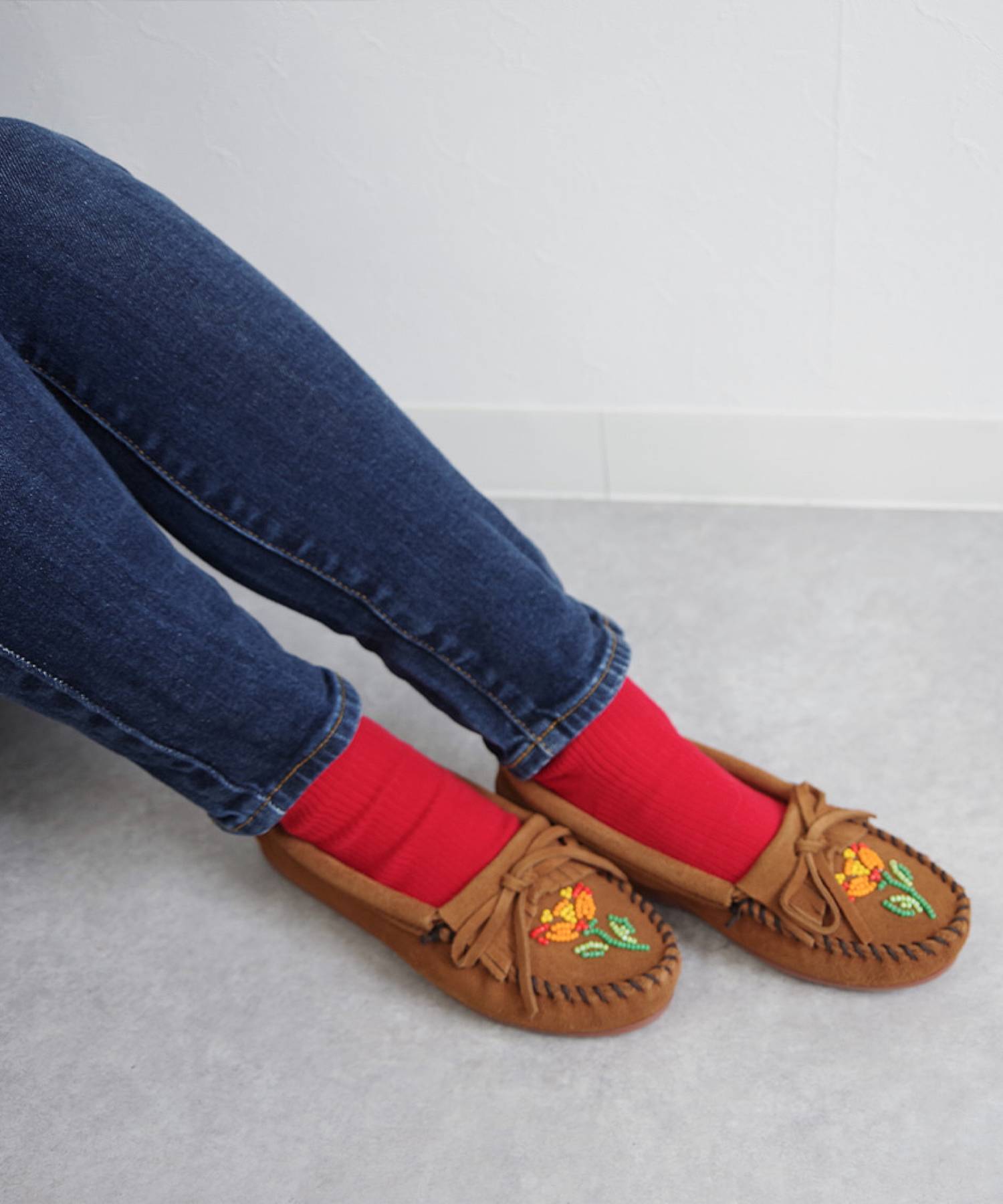 セール】ミネトンカ MINNETONKA ビーズモカシン ziigwan－602z