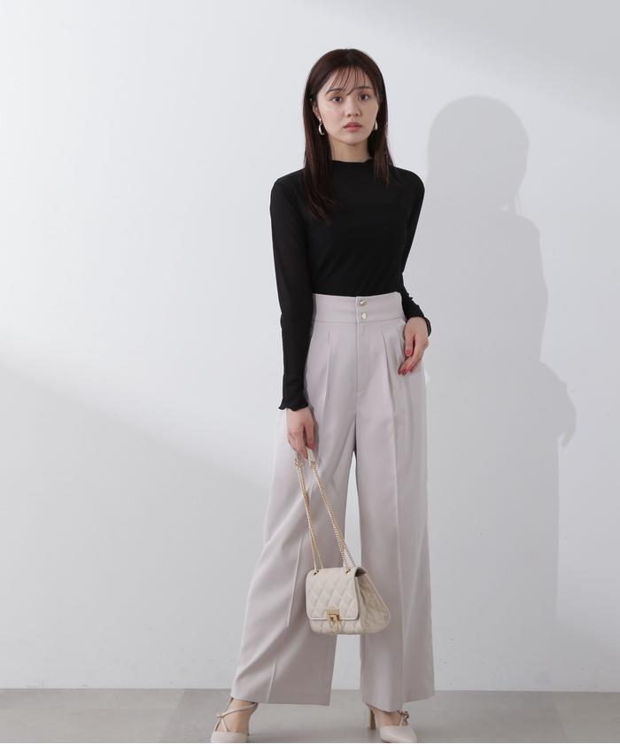 セール 50%OFF】ペプラムワイドパンツセットアップ(505799347 セール 50%OFF】ペプラムワイドパンツセットアップ(505799347