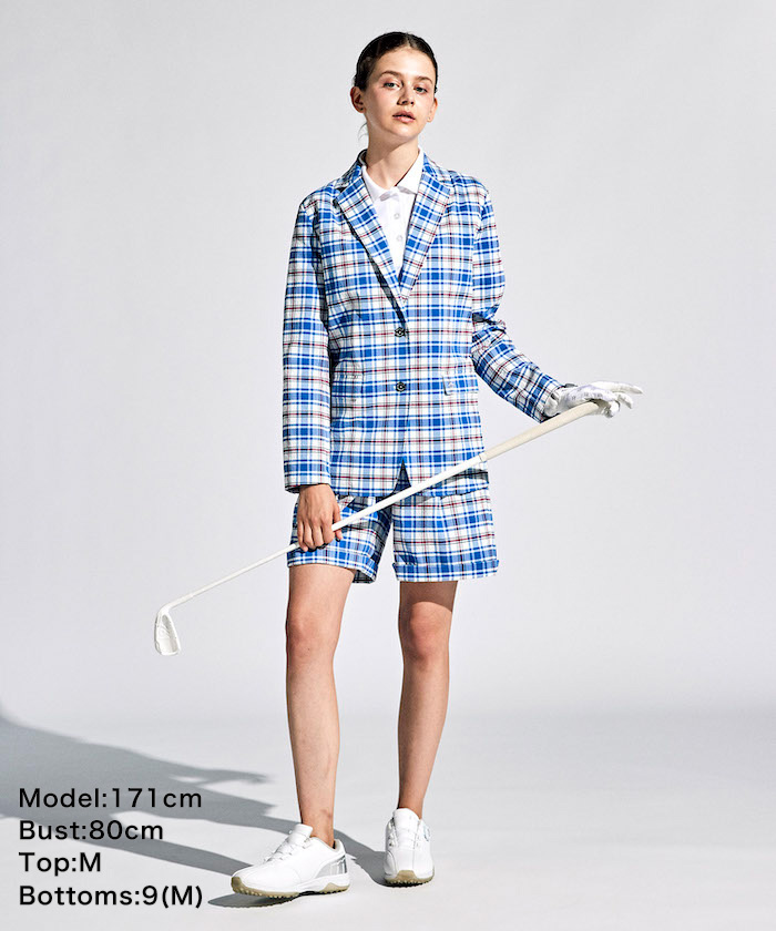 ストレッチ先染めKINLOCH ANDERSONチェックテーラードジャケット(505824320) | マンシングウェア(Munsingwear) -  d fashion