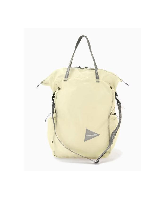 and wander/アンドワンダー sil tote bag シルトートバッグ