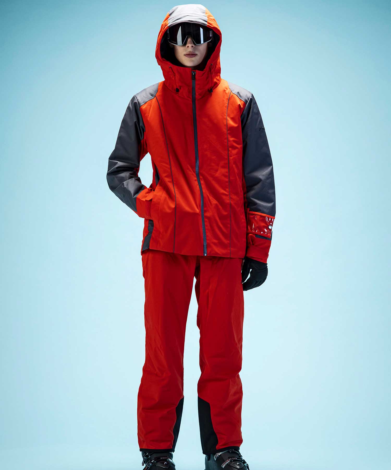 即発送♪フェニックス　デサント　2点セット MENS】2Line Color Zipper Two-piece ツーラインカラージッパー