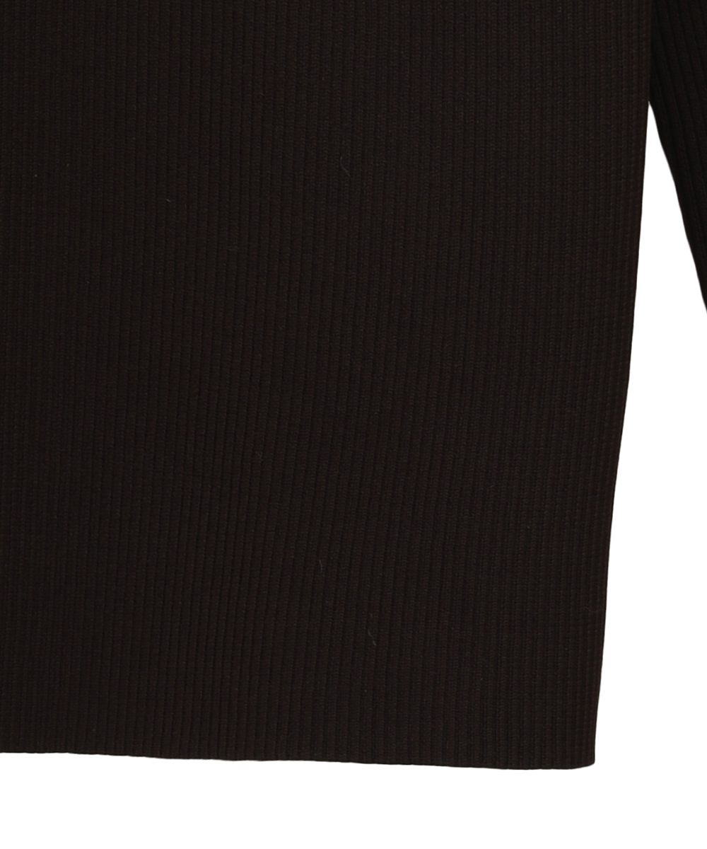 セール】SLIT COLLAR RIB KNIT TOPS(505826160) | クラネ(CLANE) - d fashion
