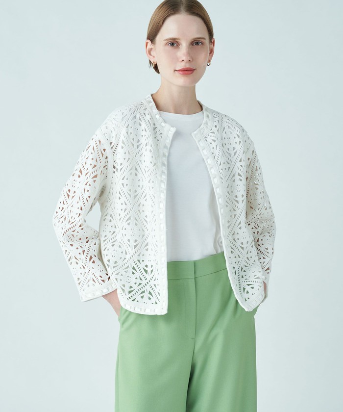 セール 40%OFF】サークルモチーフエンブロイダリー クルーネック セール 40%OFF】サークルモチーフエンブロイダリー クルーネック