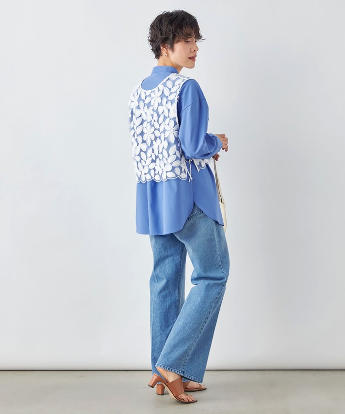 セール 35%OFF】ピンタックサテンシャツ(505804948