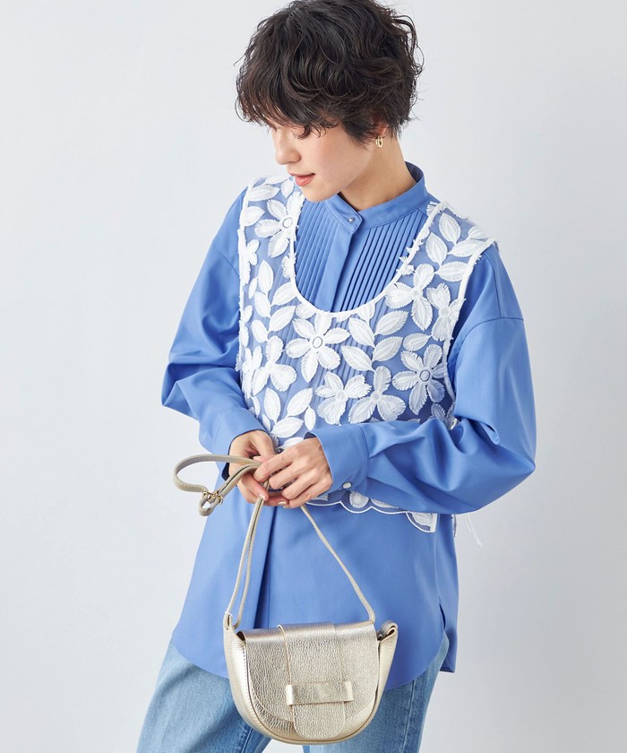 韓国ブランド通販サイト セール 35%OFF】ピンタックサテンシャツ(505804948 トップス