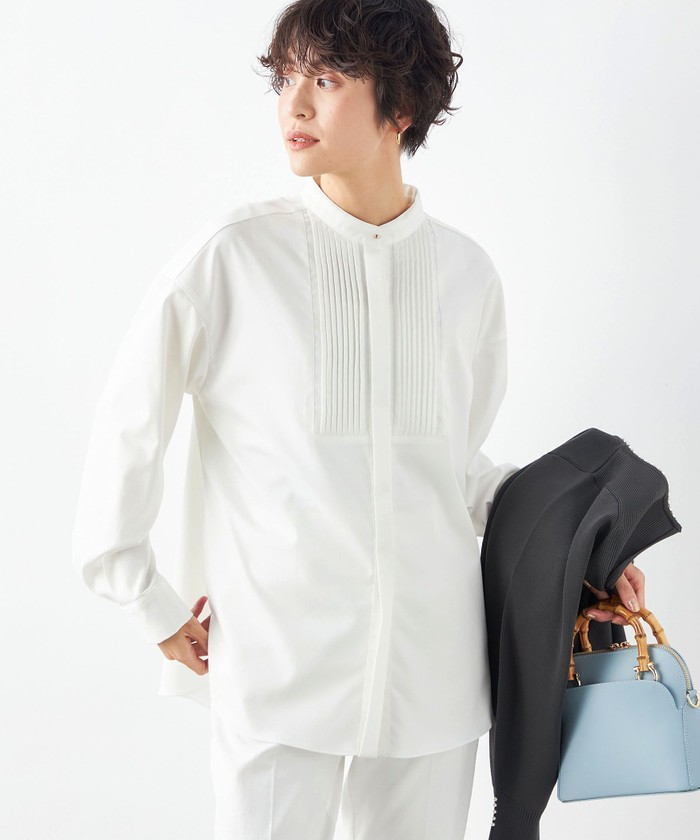 セール 35%OFF】ピンタックサテンシャツ(505804948