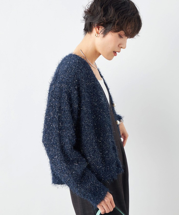 セール 35%OFF】《手洗い可能》ラメファンシーVネック