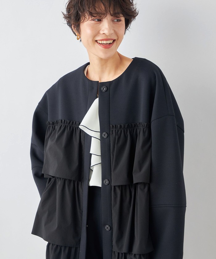 セール 30%OFF】ウォッシャブルエアボールラッフルコート