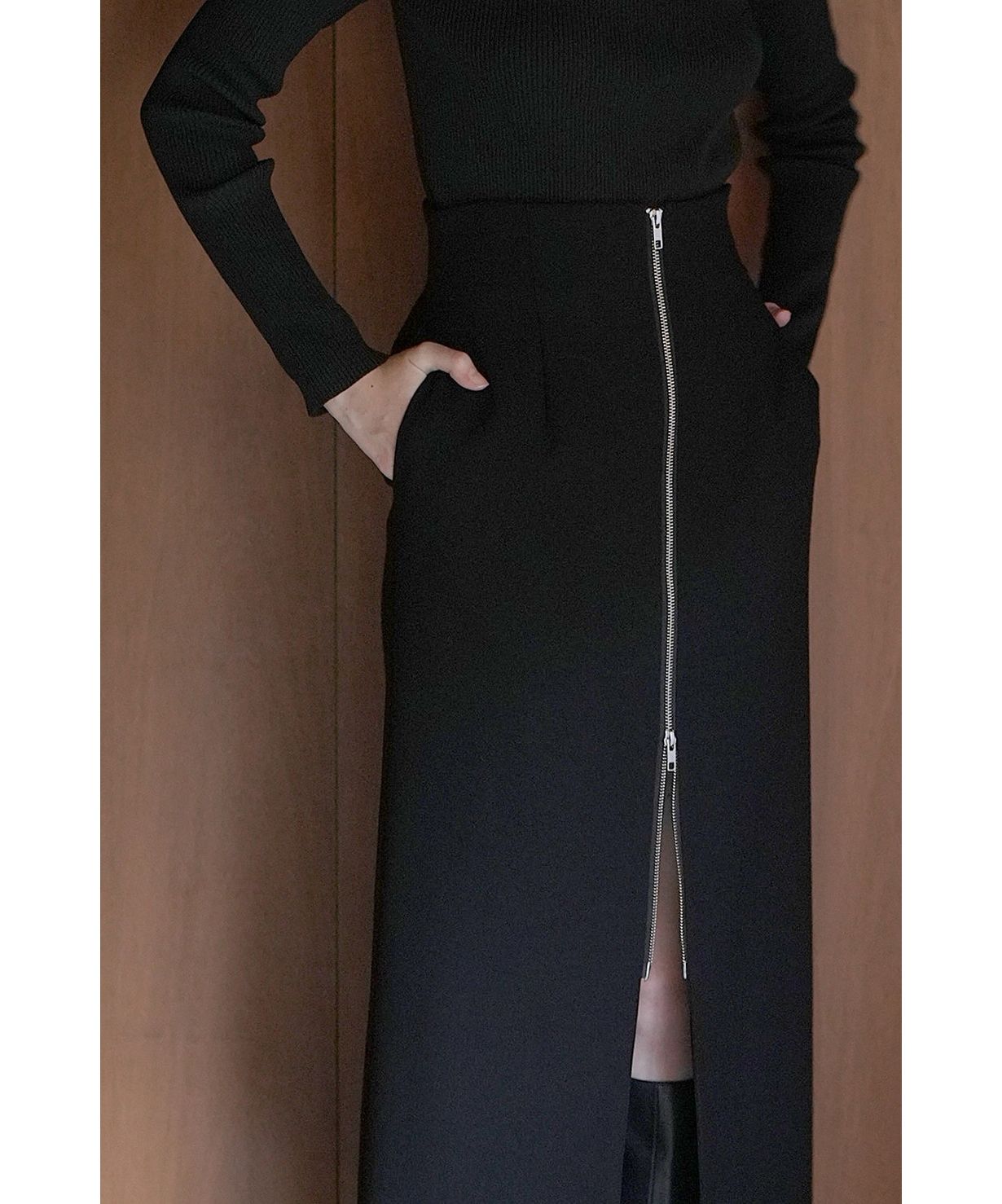 セール 30%OFF】ZIP STRAIGHT SKIRT(505813407) | クラネ(CLANE) - d 